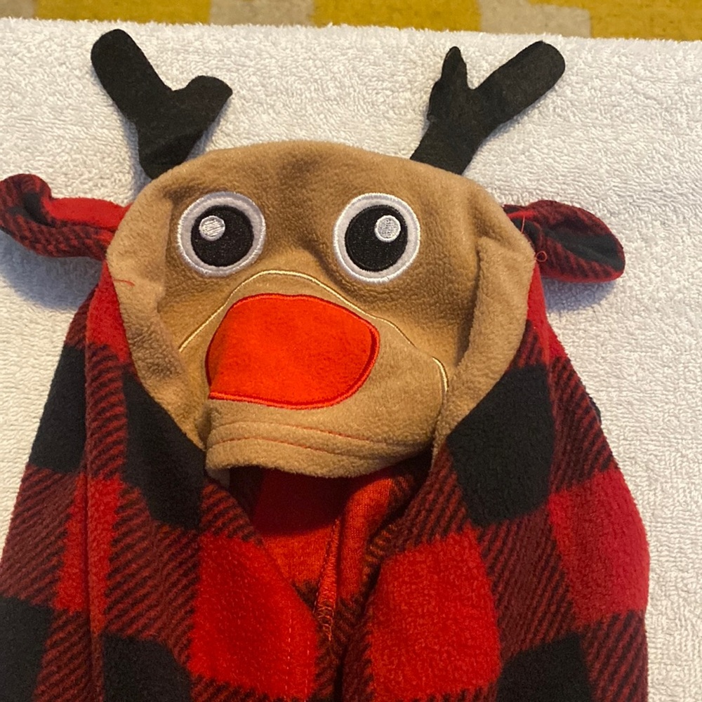 Hooded reindeer onesie size 3X